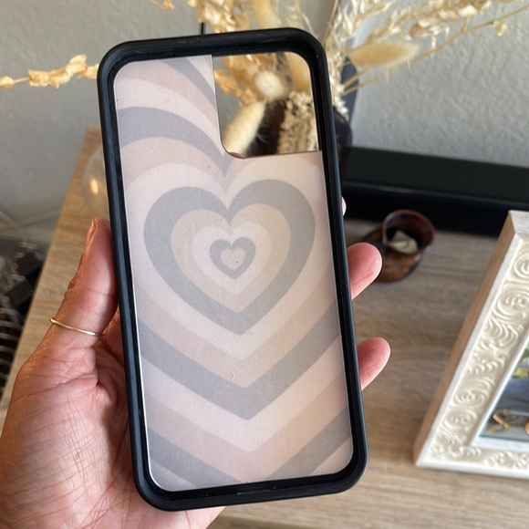 Brown hearts latte wildflower phone case iPhone 12 Pro Max - Picture 10 of 10